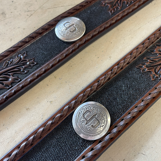 Stetson® Men's Western Tooled With Concho Belt