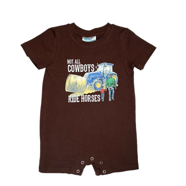 Kids Romper "Not All Cowboys Ride Horses"