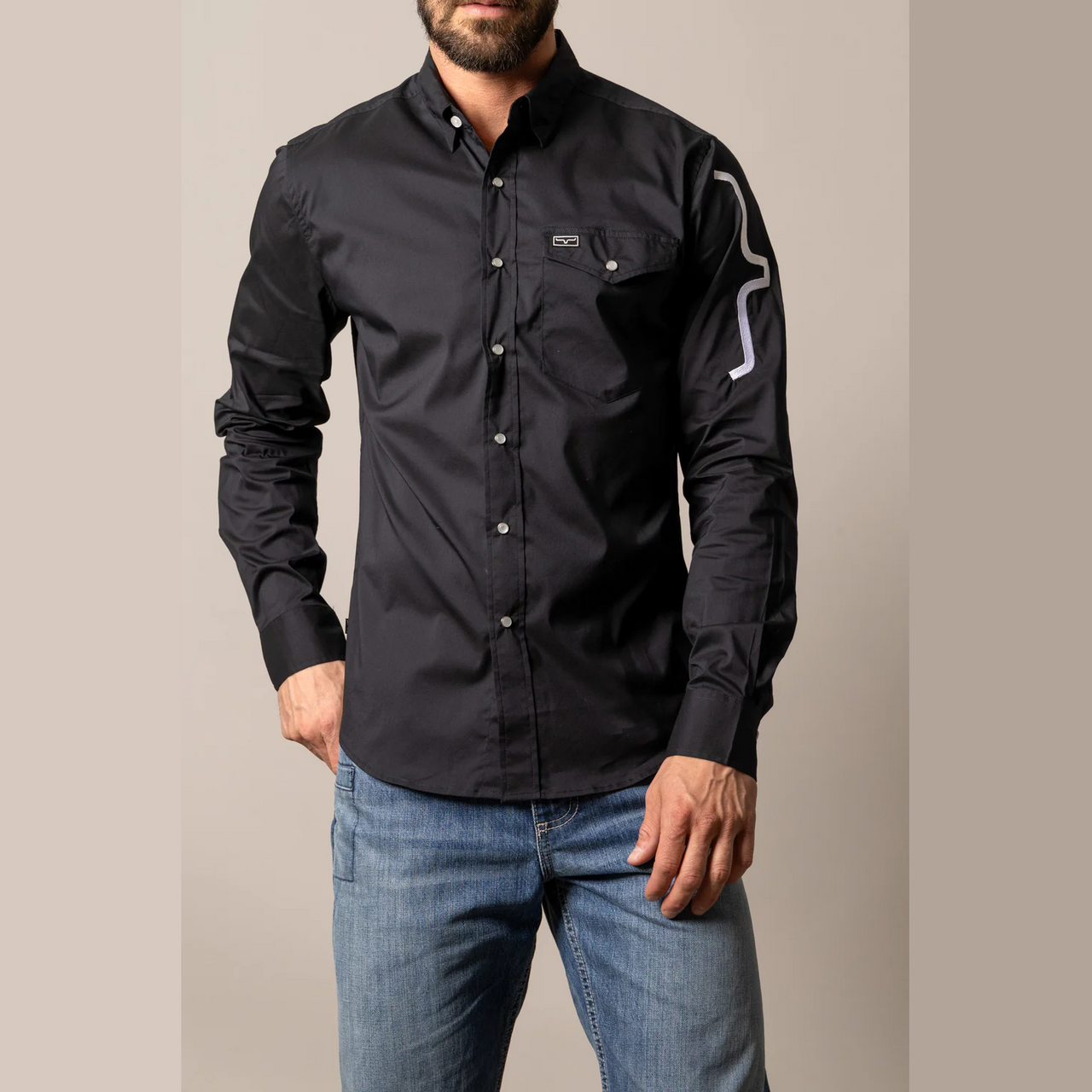 Kimes® Men's "Talbott" Long Sleeve Western Dress Shirt