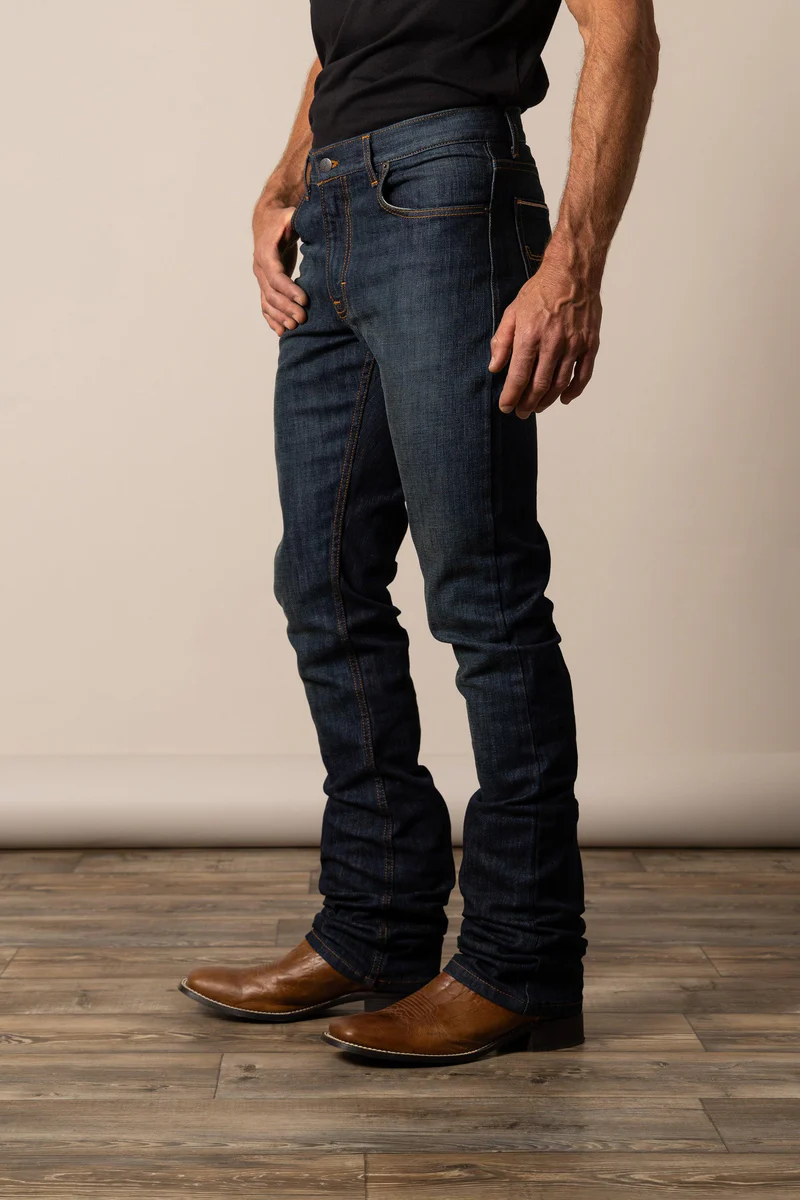 Kimes® Men's "Roger" Slim Boot Cut Jeans