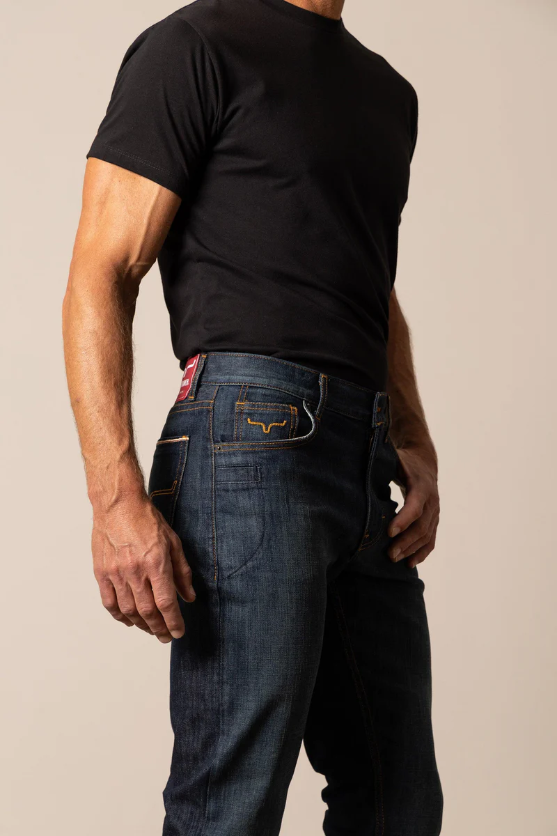 Kimes® Men's "Roger" Slim Boot Cut Jeans