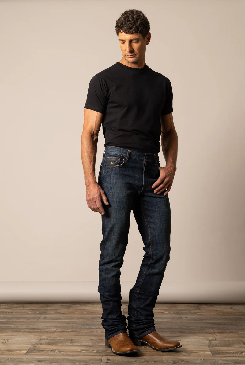 Kimes® Men's "Roger" Slim Boot Cut Jeans