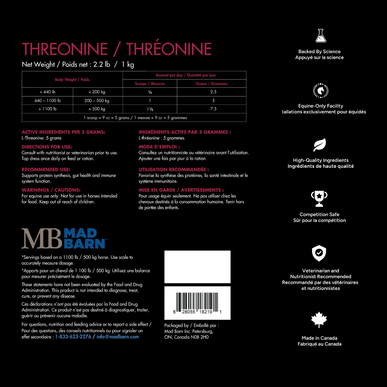 Mad Barn® Threonine - 1 KG