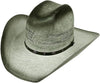 Modestone Traditional Bangora Rodeo Straw Cowboy Hat - Grey #31892