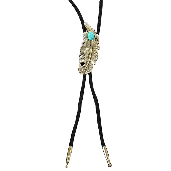 Feather Shaped Bolo Tie