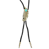 Feather Shaped Bolo Tie
