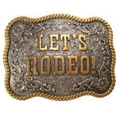 Nocona Men's Rectangle Buckle Let's Rodeo