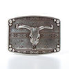 Nocona Men's Rectangle Bull Skull Buckle