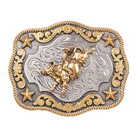 Nocona Youth Antique Silver and Gold Buckle