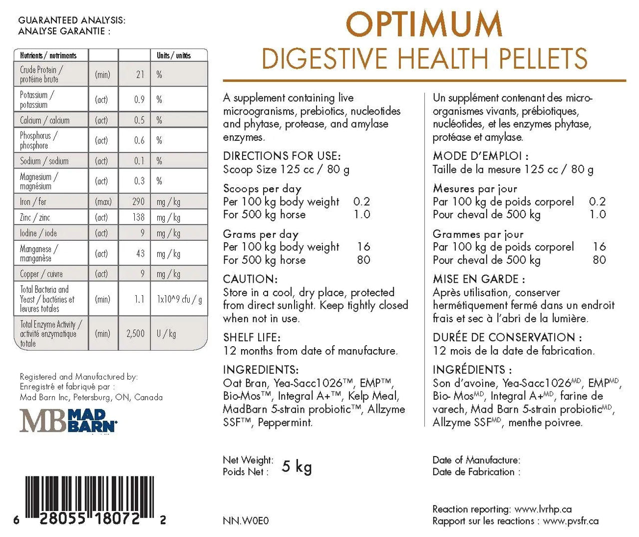 Mad Barn® Optimum Digestive Health - 5 KG