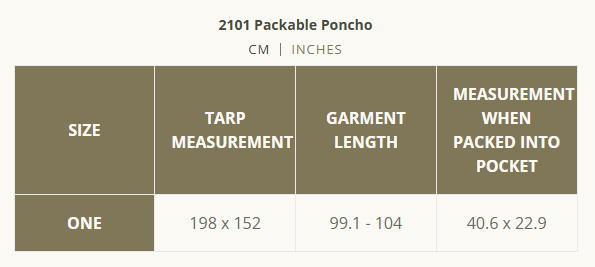 Outback Trading Company® Packable Poncho