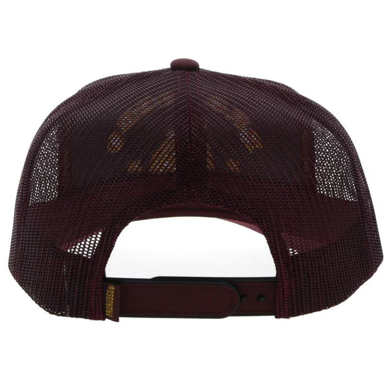 Hooey® Cap Snap Back "ProRodeo" Maroon Hat w/ Gold Logo
