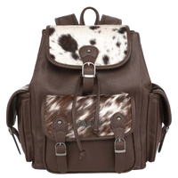 Wrangler Hair-On Cowhide Coffee Backpack