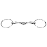 Satinox Double jointed Loose Ring Snaffle Bit - 14 mm