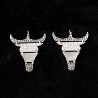 Silver Strike Silver Hinged Cow Skull Earrings