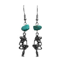 Silver Strike Silver Pin Up Cowgirl Earrings