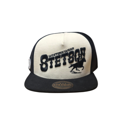 Stetson® "Cowboy & Horse" Trucker Flat Brim Ball Cap