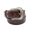 Stetson® Men's Western Leather Crocodile Embossed Belt - Cognac