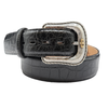Stetson® Men's Western Leather Crocodile Embossed Belt - Black