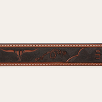 Stetson® Men's Western Hand Tooled Leather Belt - #9908