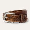 Stetson® Men's Western Hand Tooled Leather Belt - #9910