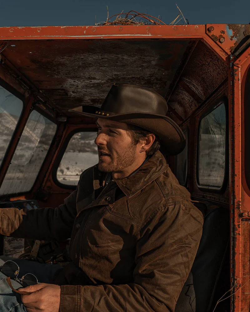 The Outback Trading Company® "Showdown" Leather Hat - Chocolate