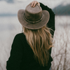 The Outback Trading Company "Wagga Wagga" Leather Hat - Antelope Rough Cut
