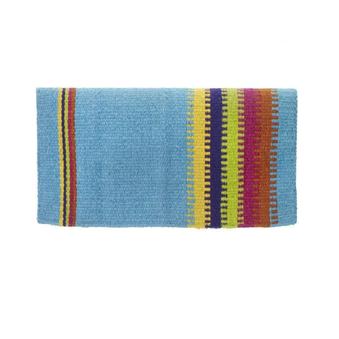 Turn-Two Equine Rainbow Wool Saddle Blanket - Lime