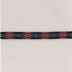 Black Twister Stretch to Fit Beaded Hatband