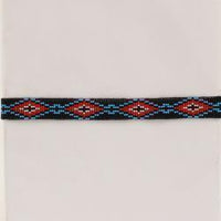 Black Twister Stretch to Fit Beaded Hatband
