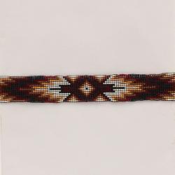 Brown Twister Stretch to Fit Beaded Hatband