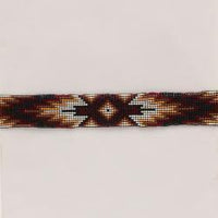 Brown Twister Stretch to Fit Beaded Hatband