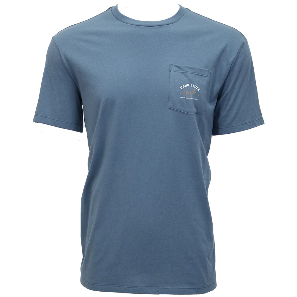 Hooey® Men's "Charbray" Dark Denim w/ White & Tan Logo T-Shirt