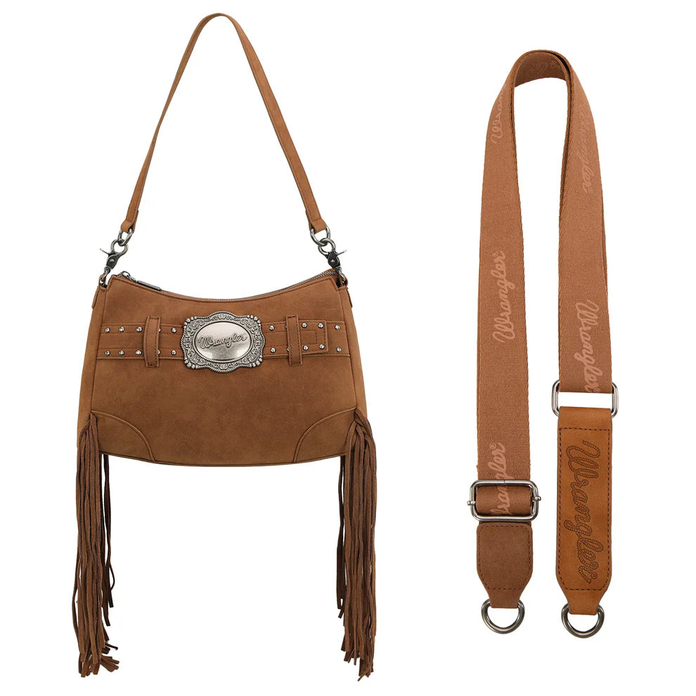 Wrangler Fringe Buckle Hobo Bag