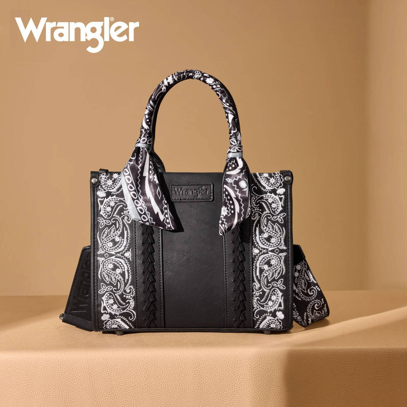 Wrangler Paisley Print Tote Crossbody Bag