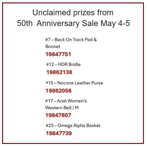Unclaimed Prizes