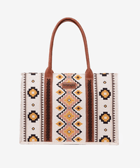 Wrangler Southwestern Aztec Print Canvas Tote