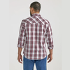 Wrangler® Men's Long Sleeve Western Shirt - Garnet Madras