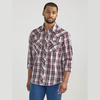 Wrangler® Men's Long Sleeve Western Shirt - Garnet Madras