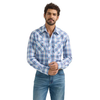 Wrangler® Men's Retro Long Sleeve Western Shirt - Blue Plaid