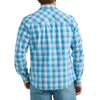 Wrangler® Men's Retro Long Sleeve Western Shirt - Ocean Plaid