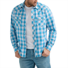 Wrangler® Men's Retro Long Sleeve Western Shirt - Ocean Plaid