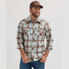 Wrangler® Men's Retro Long Sleeve Western Shirt - Tannin Plaid