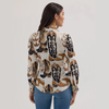 Wrangler® Women's "Saddle Up Slim" Western Shirt - Boot Print