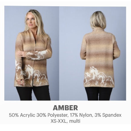 Venario "Amber" Horse Cardigan
