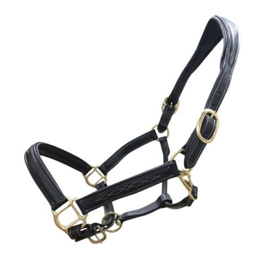 Anatomic Soft Padding Leather Halter - Free Brass Name Tag