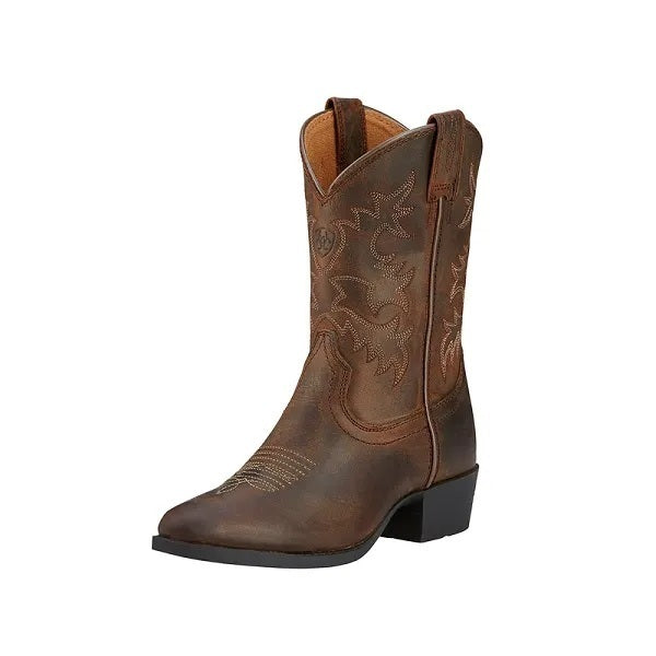 Ariat® Kid's "Heritage" Western Boots - Distressed Brown