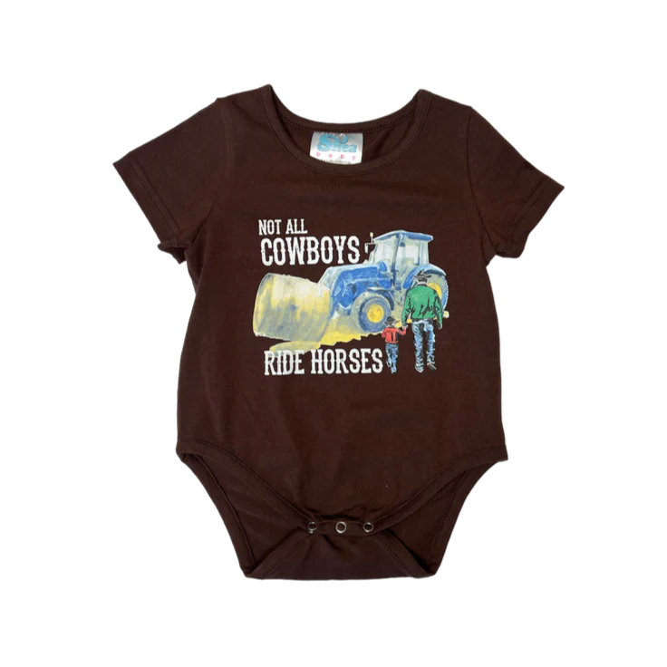 Kids Onesie "Not All Cowboys Ride Horses"