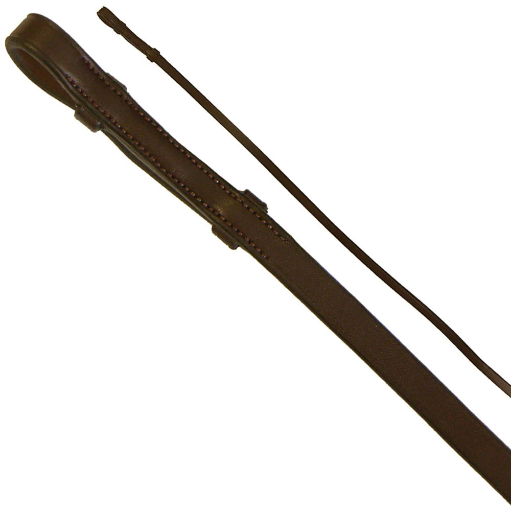 Exselle Elite Smooth Curb Plain Leather Reins - 1/2"