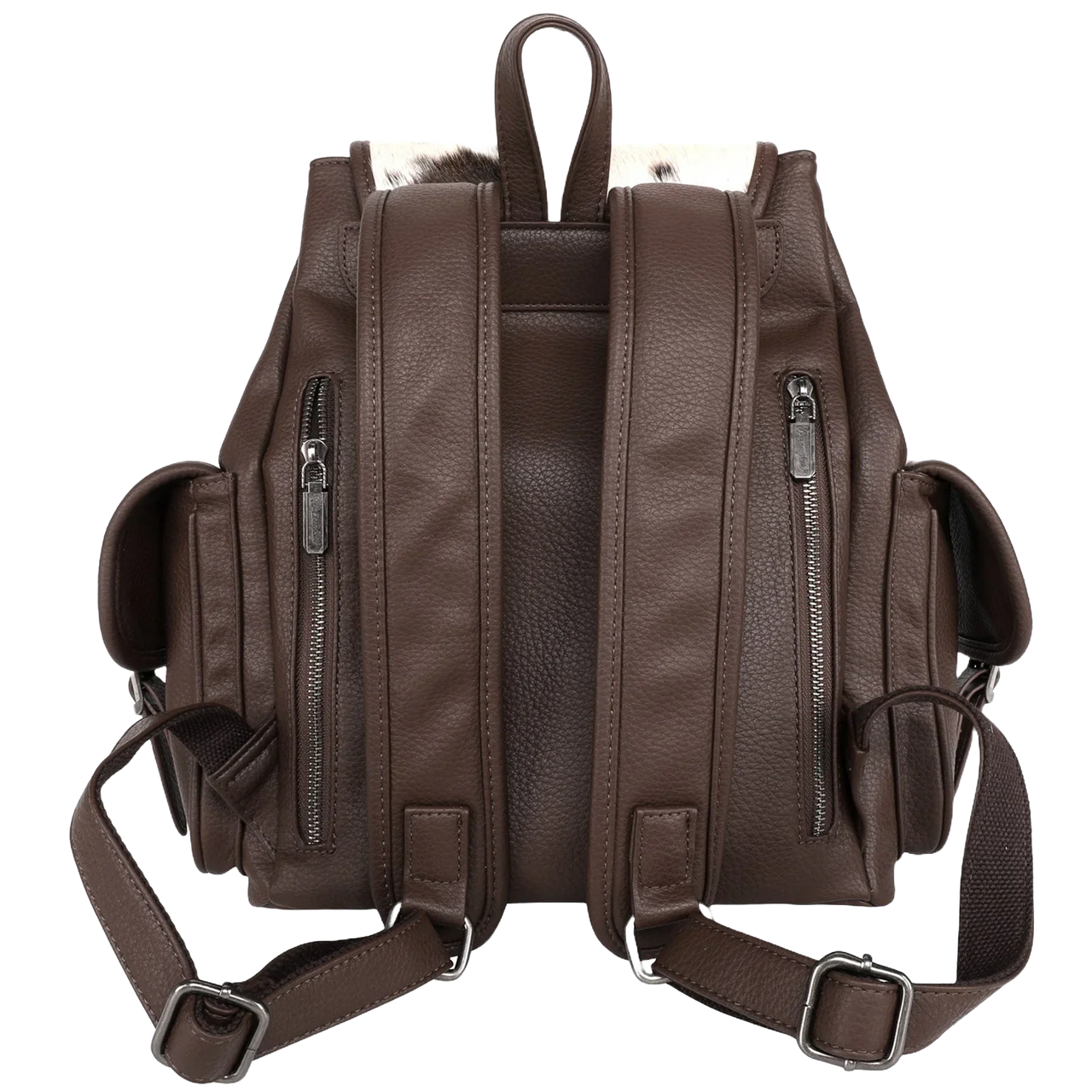 Wrangler Hair-On Cowhide Coffee Backpack